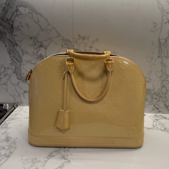 Louis Vuitton Handbags - Louis Vuitton authentic Yellow Patent Leather Alma GM